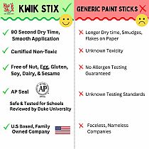 Kwik Stix Tempera Paint Sticks - 6 Metalix Colors