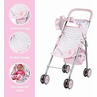 PINK MED  UMBRELLA STROLLER
