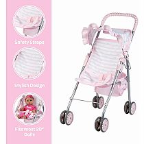 PINK MED  UMBRELLA STROLLER