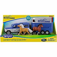 BREYER LAND ROVER & TRAILER