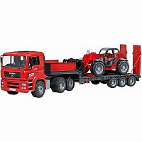 BRUDER LOW LOADER W MANITOU LOADER