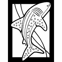 Sharks Stained Glass Coloring Book