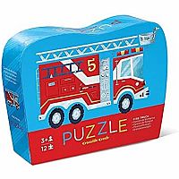 Crocodile Creek Fire Truck 12 Piece Jigsaw Puzzle