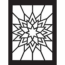 Starbursts Stained Glass Coloring Book