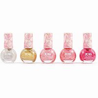 PINK/GOLD HEXAGON NAIL POLISH
