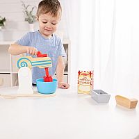 MAKE-A-CAKE WOODEN MIXER SET