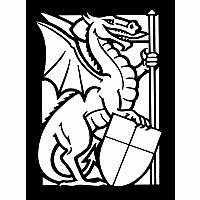 Dragons Stained Glass Coloring Book