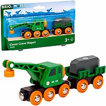 BRIO Clever Crane Wagon