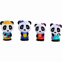 Timber Tots Panda Family set of 4