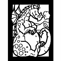 Dragons Stained Glass Coloring Book