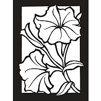 Garden Flowers Stained Glass Coloring Book