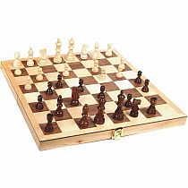 WOOD CHESS SET 10" BOARD