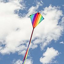 RAINBOW STRIPE 18" DIAMOND KITE