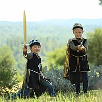 SILVER KNIGHT TUNIC/CAPE/CROWN