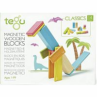 Tegu Tints Magnetic Wooden Blocks 14 Piece Set