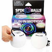 LED Poi - Spin-lightS (Pair) with Tail Covers