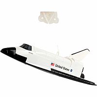 FLYING SPACE SHUTTLE ON STRING