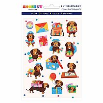 DASCHUND DELIVERY STKRS GLOSSY