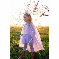 UNICORN SPARKLE CAPE W HEABAND 4/6