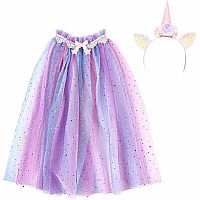 UNICORN SPARKLE CAPE W HEABAND 4/6