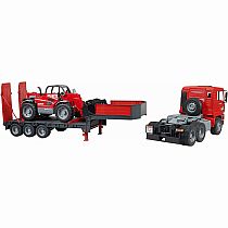 BRUDER LOW LOADER W MANITOU LOADER