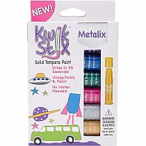 Kwik Stix Tempera Paint Sticks - 6 Metalix Colors