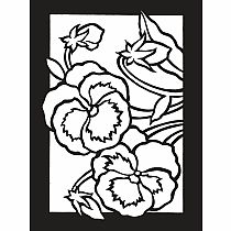 Garden Flowers Stained Glass Coloring Book