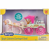 BREYER UNICORN CARRIAGE W FOAL