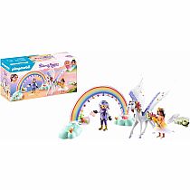 PM PEGASUS W RAINBOW IN CLOUDS