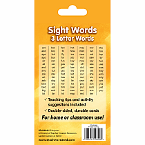 SIGHT WORDS 3 LETTER FLASH CARDS