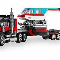 LEGO FLATBED TRUCK/HELICOPTER