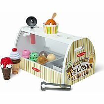 Melissa & Doug Wooden Scoop & Serve Ice Cream Counter