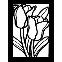 Little Flowers Stained Glass Coloring Book