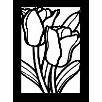 Little Flowers Stained Glass Coloring Book