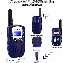 Retevis Walkie Talkies set Dk Blue w FLASHLIGHT