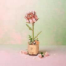 WOODEN PUZZLE PINK ROSE