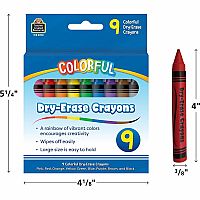 COLORFUL DRY ERASE CRAYONS