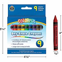 COLORFUL DRY ERASE CRAYONS