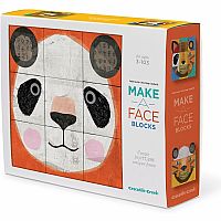 Crocodile Creek Make-A-Face Blocks Animal Mix and Match Block Stacking Sets, 2.5"