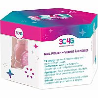 PINK/GOLD HEXAGON NAIL POLISH