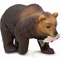 SAFARI GRIZZLY BEAR W FISH