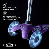 MINI SCOOTER LED GLITTER PURPLE