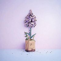 MODERN WOODEN PUZZLE LILAC