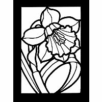 Little Flowers Stained Glass Coloring Book