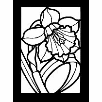 Little Flowers Stained Glass Coloring Book