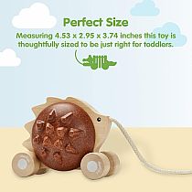 PULL ALONG HEDGEHOG BROWN