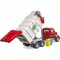 BRUDER MACK GARBAGE TRUCK SIDE