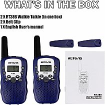 Retevis Walkie Talkies set Dk Blue w FLASHLIGHT