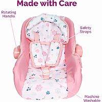 PINK BLOOMS CAR SEAT CARRIER
