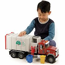 BRUDER MACK GARBAGE TRUCK SIDE